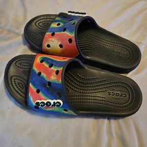 CROCS Kids Rainbow Slide Sandals
